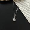 Серебряный кулон-тыква S925 для женщин - Модный китайский стиль, Классический дизайн, Популярен на Xiaohongshu, Универсальная цепочка на ключицу