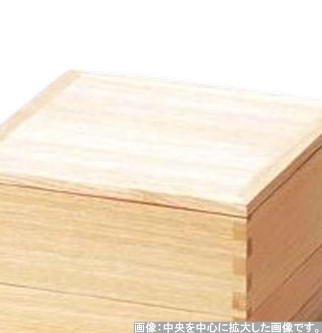 Outdoor Lunch Box Made in Plain Lacquered Ash 50cm Box with Red Interior J-kitchens (Lunch Box) Japan, Wooden, Two-Tiered (1 Set) 15.1cm