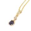 [L2929] - Gold Plated 'Scarlett' Sapphire Necklace