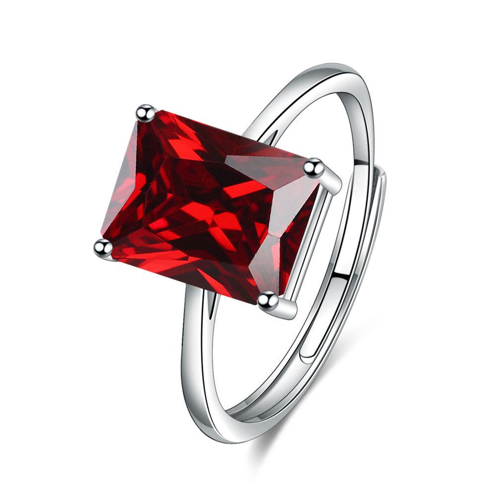 Европейский и американский романтический модный набор кольцо и квадратные серьги, ожерелье для женщин