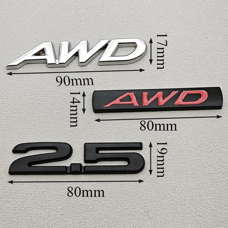 NEW 3D Metal Car Styling 2.0 2.5 AWD Logo Car Body Badge Emblem For Mazda 3 CX-5 CX-3 RX-8 RX- 5 Decals Accessories BB8