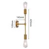 Chende Brass Wall Light, Retro Two-Light Wall Lamp, E26 Gold, for Bathrooms, Bathroom Mirrors, and Rooms, "Wall-2Light-Gold-JP"