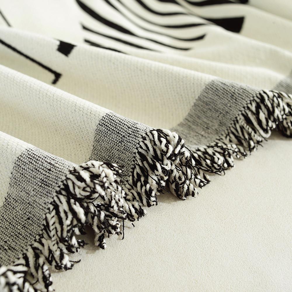 Полотенце для дивана из шенилла с неровными линиями для гостиной, декор для дома в скандинавском стиле с кисточками по краям, комплект для трехместного дивана