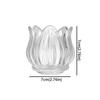 2PCS Elegant Vintage Tulip Shaped Candle Holder Mini Romantic Candle Cup Clear Ornament Glass Candle Holder Living Room
