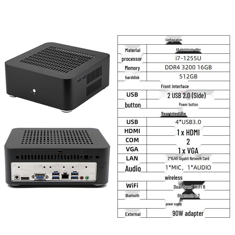 Lianda L80PC Aluminum Mini PC - 12th/14th Gen Core for Office & Home