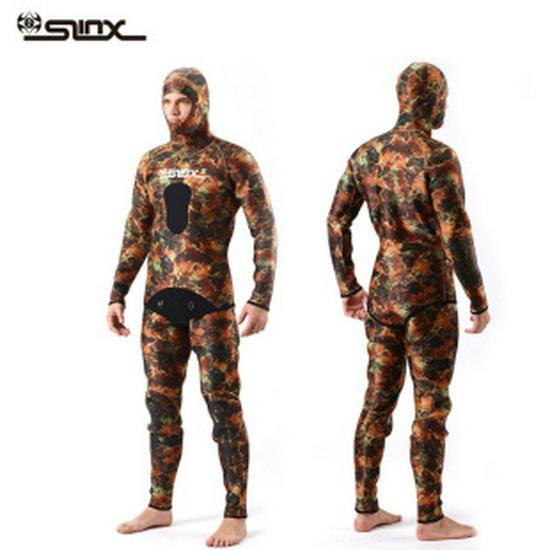 Мужской гидрокостюм 5 мм с флисовой подкладкой и защитой от солнца - костюм для снорклинга SLINX