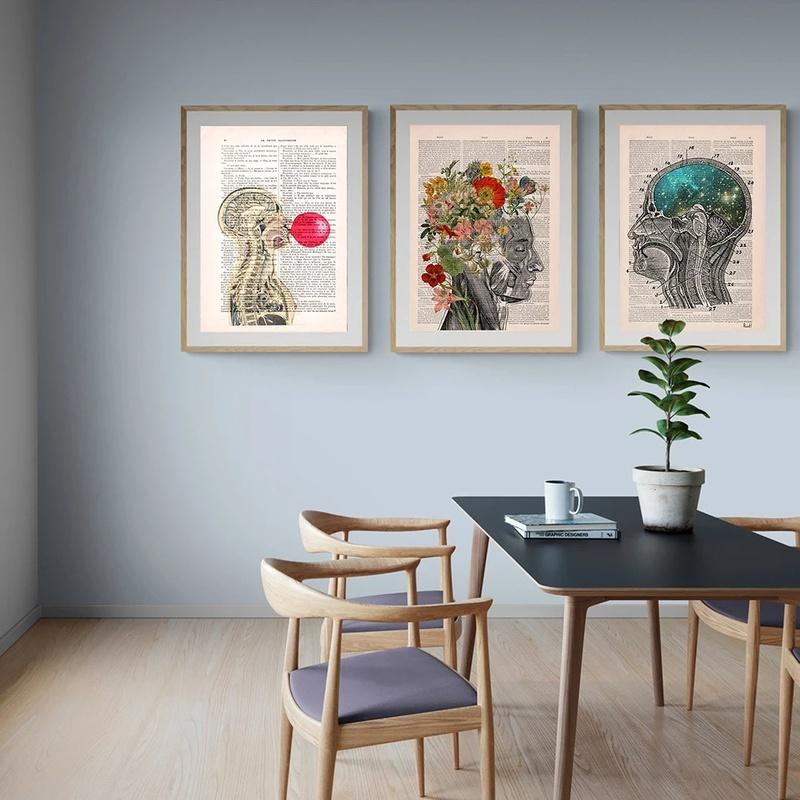 Anatomy Art Human Heart Brain Lungs Canvas Painting Nordic Posters And Prints Wall Art Pictures Decor For Doctor Office No Frame