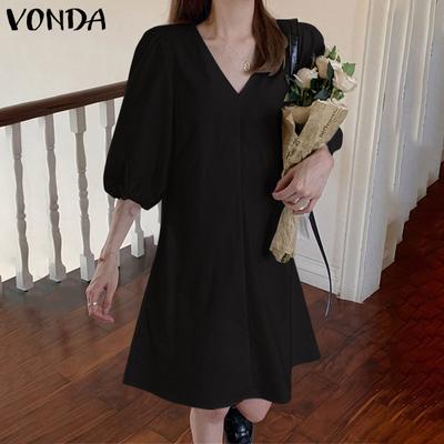 Женские летние платья с V-образным вырезом и коротким рукавом