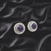 Iolite Gemstone 925 Sterling Silver Jewelry Handmade Studs0.5" For Wedding Gift EE-128-8