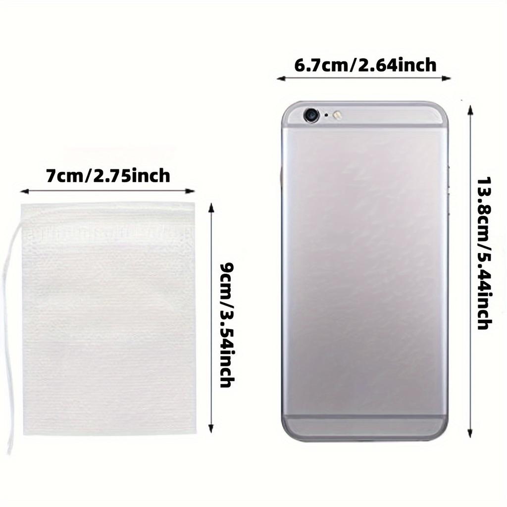 100Pcs Disposable Tea Bags For Loose Leaf Tea, Empty Tea Bags For Loose Tea With Drawstring, Natural Tea Filter Bags For Loose Tea (3.54 X 2.75 Inch)