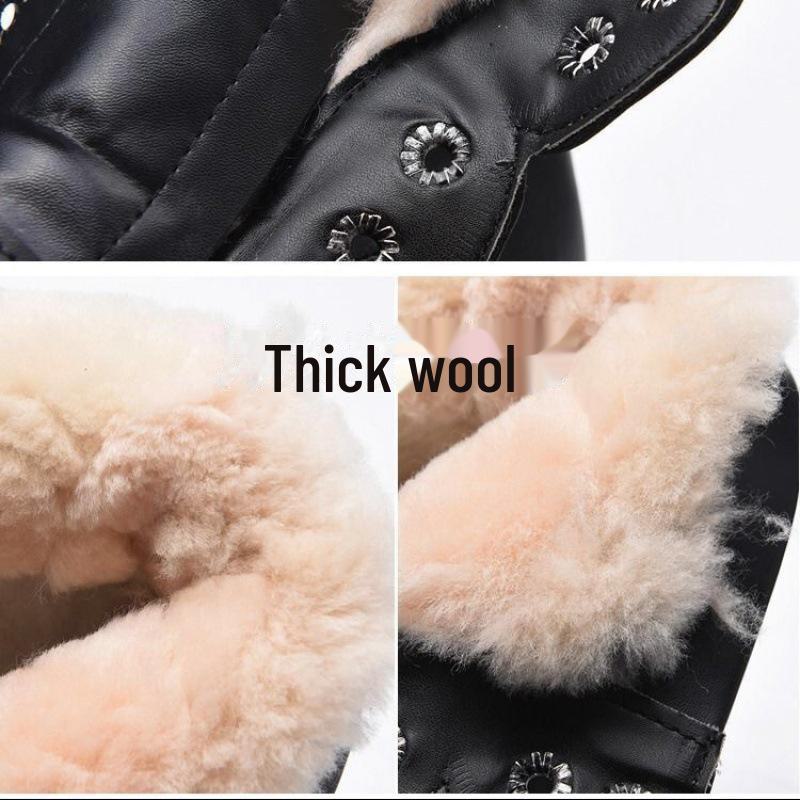 Мужские зимние хлопковые ботинки с шерстяной подкладкой — теплые зимние ботинки в стиле милитари для активного отдыха