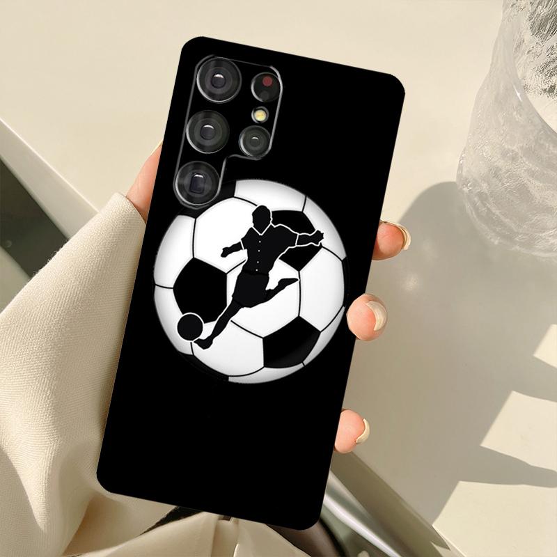 Чехол для телефона Samsung Galaxy S25 Ultra S21 S22 S23 S24 Ultra S9 S10 Plus S20 FE S25 FE с рисунком футбольного мяча, задняя крышка