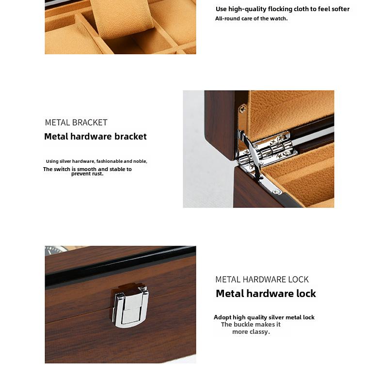 Деревянная коробка для хранения часов - Доступна на 3, 5, 6, 8, 10 и 12 ячеек для демонстрации и презентации