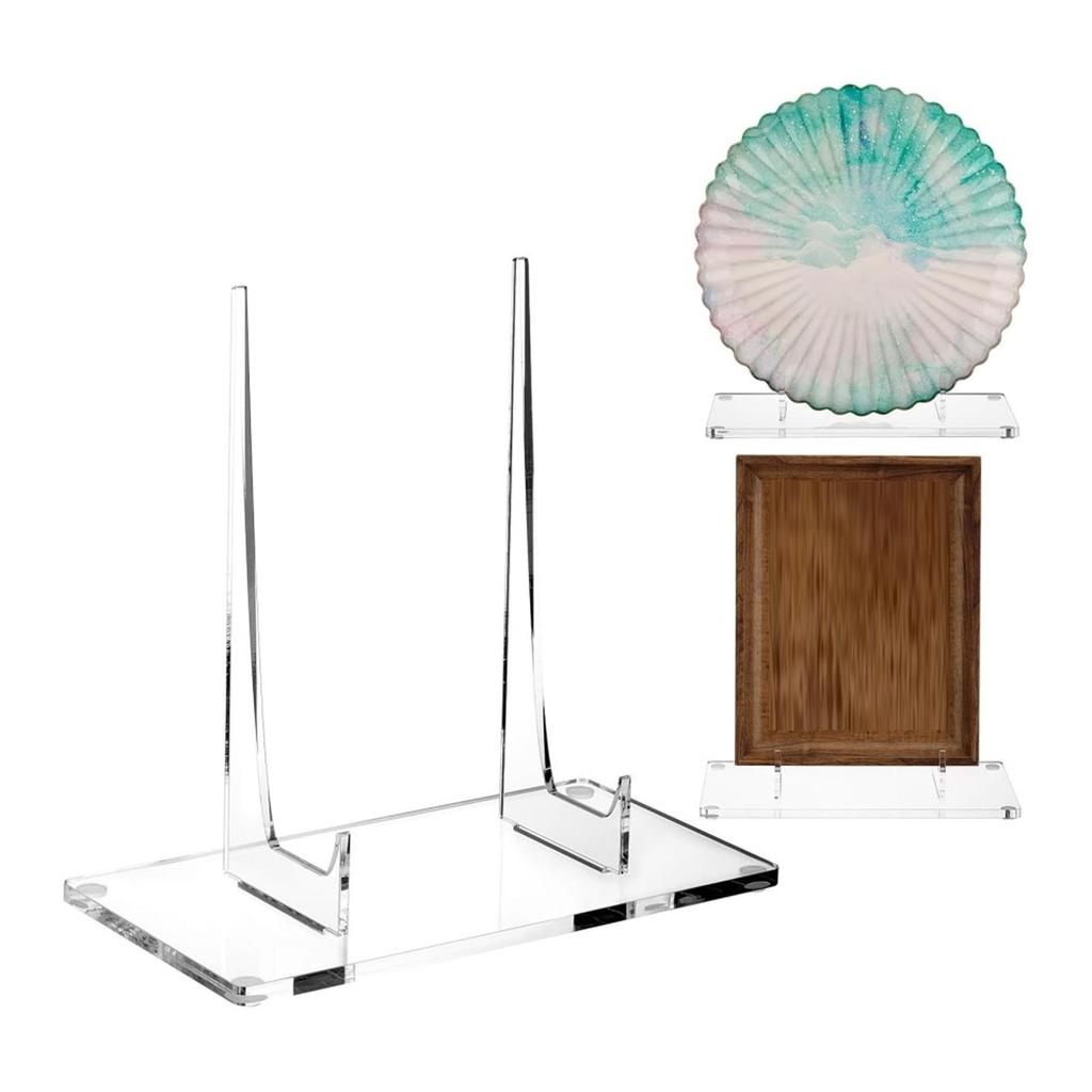 Акриловый держатель для тарелок Прозрачная подставка для демонстрации тарелок для книги Декоративная табличка Фото Блюдо Настольное искусство