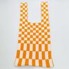 Knitted Plaid Bag Handmade Woven Tote Checkerboard Checker Clash Colour Shoulder Bag  Shopping Bag