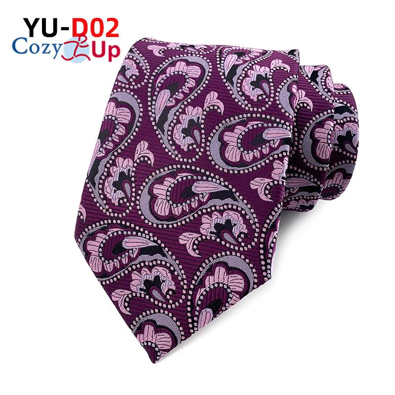 Уютный ап 3,15 дюйма(8 см) Модный полосатый мужской галстук с узором пейсли в клетку и цветком на свадьбу