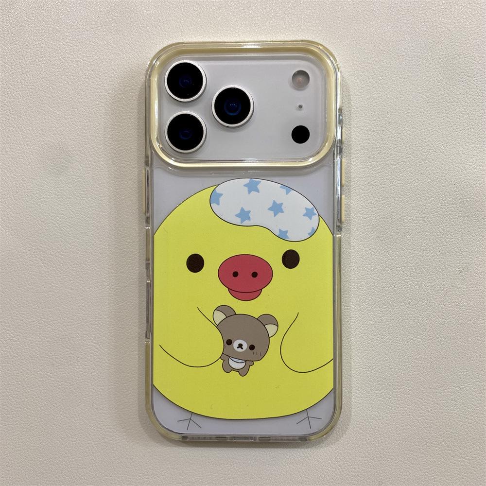 Чехол Rilakkuma Цыпленок для iPhone 14/13/12/11 Pro Max Защита от падений