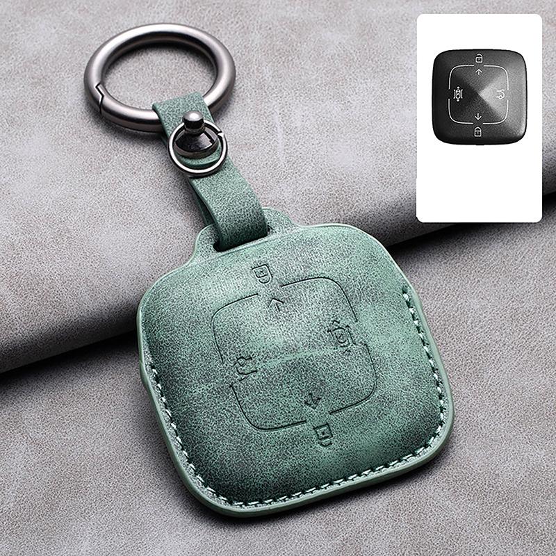 Кожаный чехол для автомобильного дистанционного ключа с 4 кнопками для Zeekr 001 X 2021 2022 2023 для Zeekr 001 009 с полной защитой, брелок для ключей