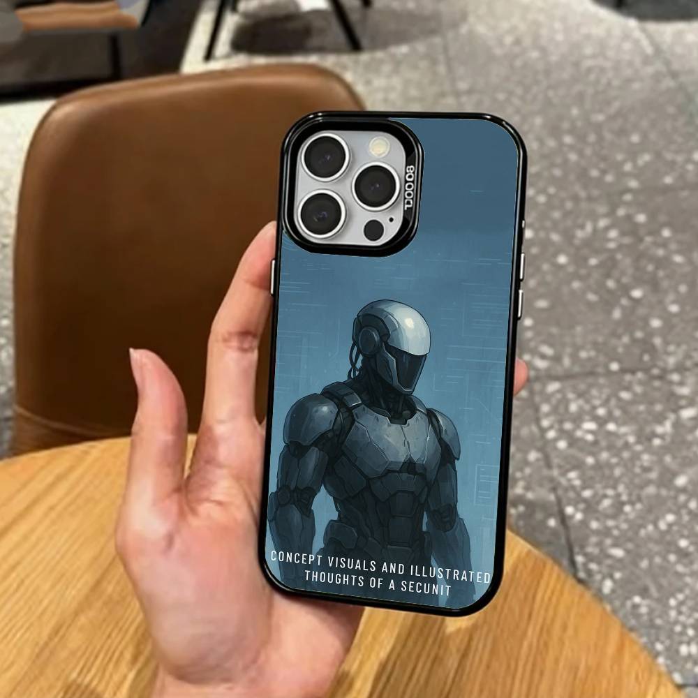 Эпический Sci-Fi M-Murderbot Чехол для телефона для iPhone17,16,15,14,13,12,11 Plus,Pro Max Цветной Посеребренный Внутренний Чехол
