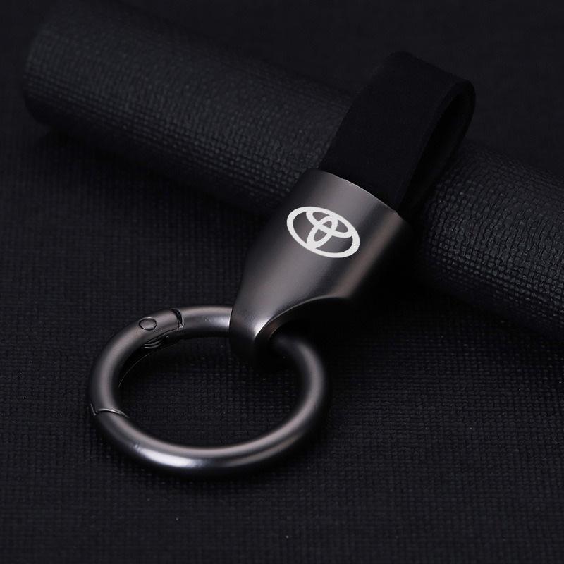 Simply styling Leather Alloy Car Keyring Keychain Key Holder For Toyota 86 Corolla Prius YARiS Hilux CHR SUPRA RAV4 Accessories