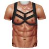 Футболка с забавным принтом Muscle Body 3D, мужская дизайнерская одежда, уличная одежда, футболки с коротким рукавом, футболки с уродливыми волосами на груди, одежда