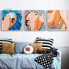 Comic Manga Girl's Butt Pictures Canvas Wall Art Posters Modern Hotel Room Home Bathroom Cartoon Wall Decor Mural Cuadros Art