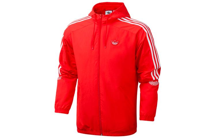 adidas Куртки Мужские Красные С капюшоном Средние Другие FL1773