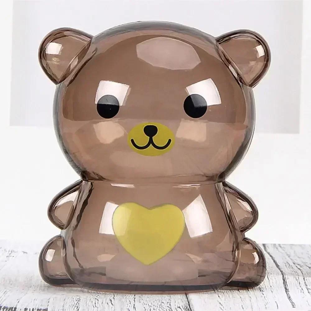 Креативный маленький медведь Копилка Прозрачная монета Бумага Деньги Сберегательная коробка Милый сейф Детский праздничный подарок Декор рабочего стола