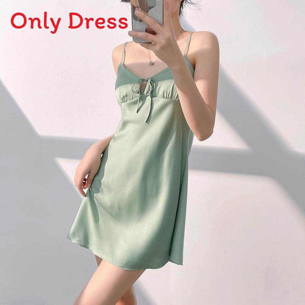 Ice Silk Sleeveless Nightdress Women Summer Breathable Sleepwear For Home Relaxation