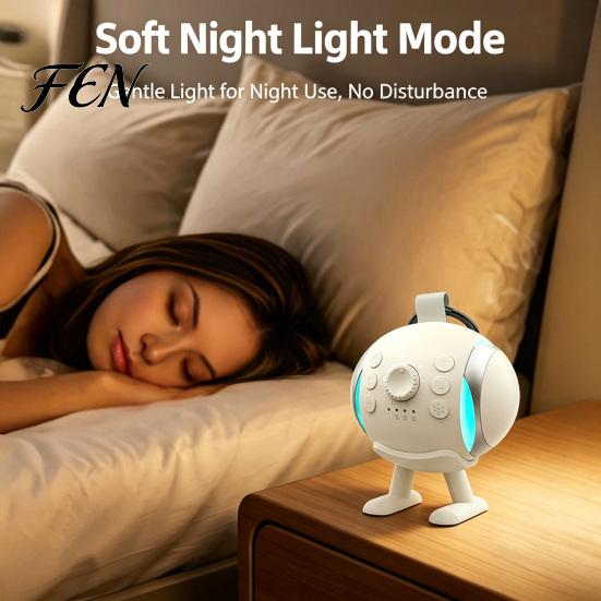 Soothing Sounds for Newborns White Noise Sound Machine with Bluetooth-compatible Speaker, Portable Baby Sleep Soother Compact Aid, USB Rechargeable