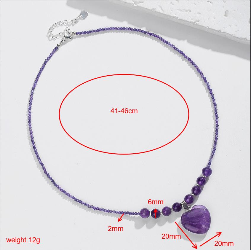 Богемское ожерелье-ключица из натурального аметиста