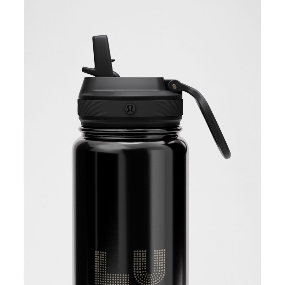 Lululemon Back To Life Sport Bottle 24oz Straw Lid  Jewelled Black