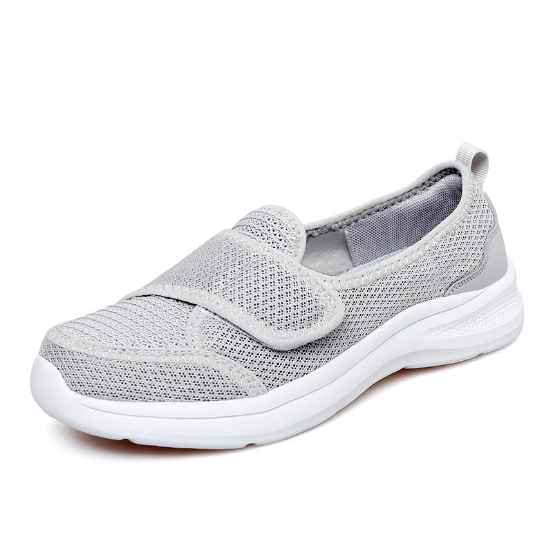 Дышащие повседневные кроссовки Flyknit без шнуровки, легкие, мамины туфли, женская обувь, очень большие, спортивные, для пары