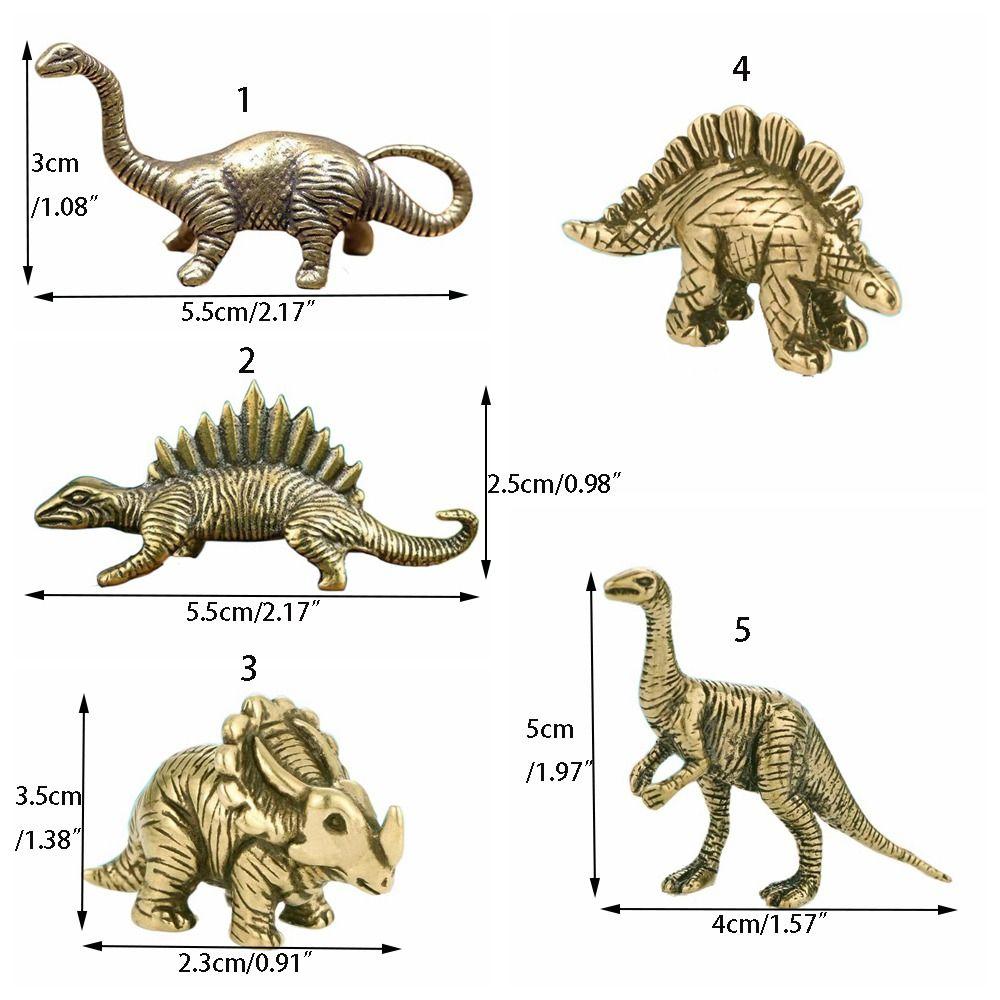 Vintage Dinosaur Statue Zinc Zinc Alloy Children Dinosaur Toy Lucky Dinosaur Miniatures Decoration Crafts