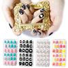 Children Self Adhesive Candy Color Full Cover Nail Art Fake Nails Manicure Tips False Nails