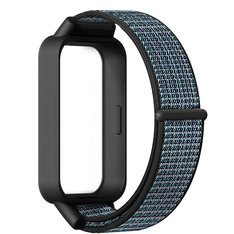 Чехол + Ремешок для Xiaomi Redmi band 3 аксессуары спортивный Нейлоновый браслет correa + Защитный Бампер корпус Чехол для mi band 9 active