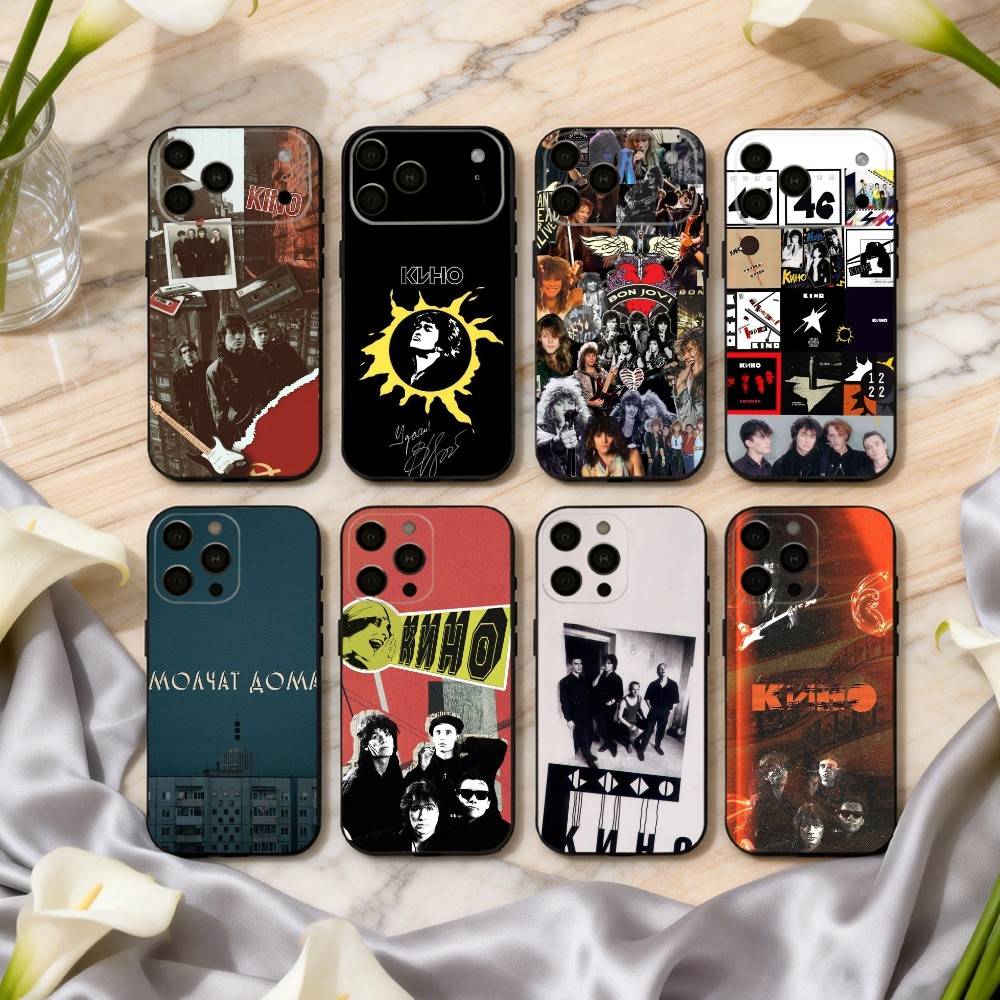 R-Russia Rock B-Band Viktor Tsoi K-Kino Phone Case For iPhone 17,16,15,14,13,12,11 Plus,Pro Max,XS,Soft Silicone Black Cover