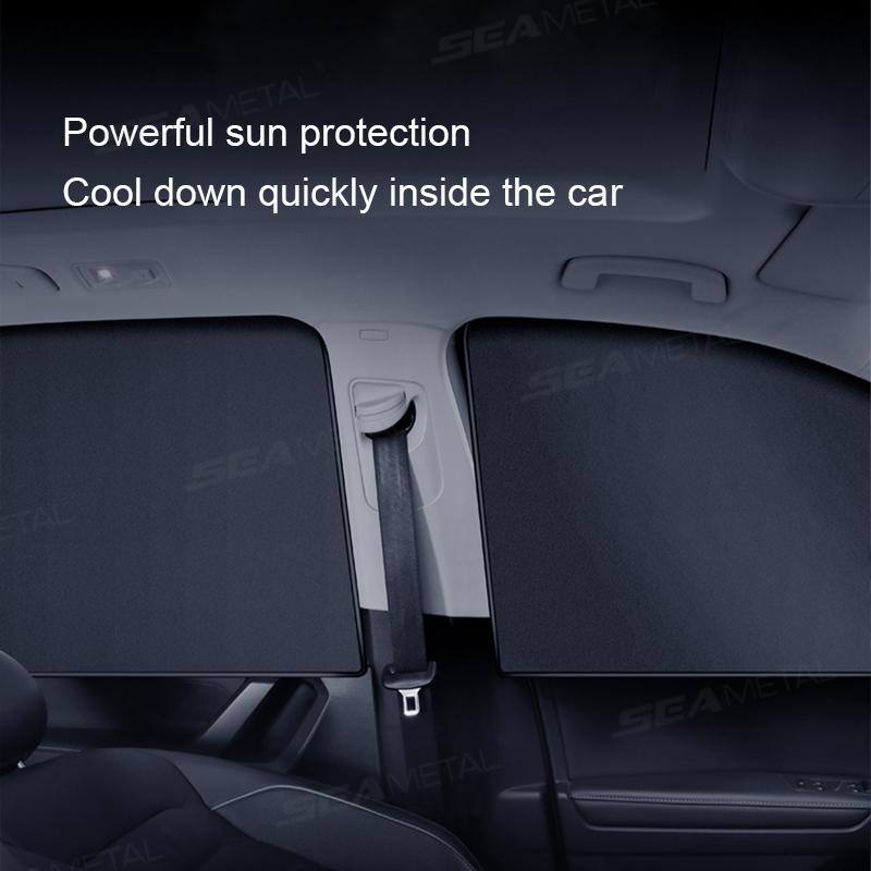 SEAMETAL Магнитная шторка на окно автомобиля для защиты от солнца для бокового окна автомобиля, солнцезащитный козырек, защита от УФ-лучей, аксессуары для автомобильного солнцезащитного козырька