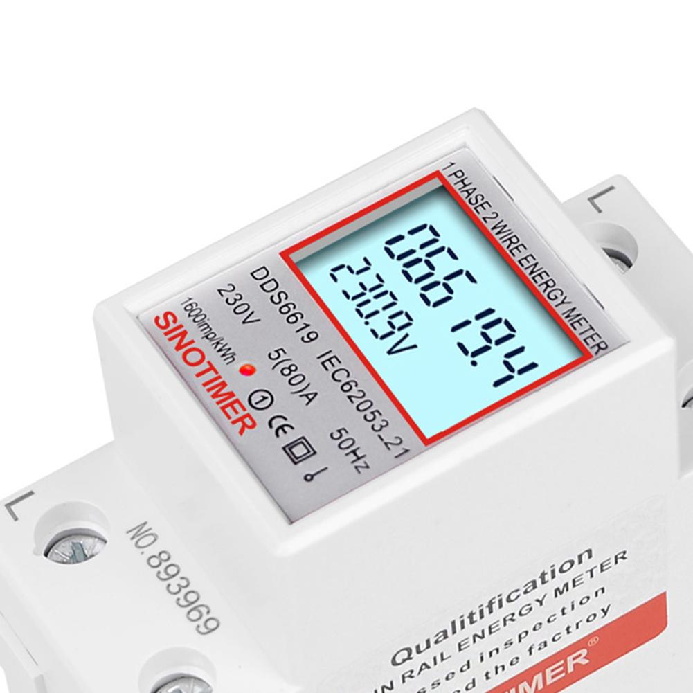 Digital Electricity Usage Monitor LCD Display 220V 230V Electrical Load Analyzer Super Energy Saving 50 60Hz Indoor Installation