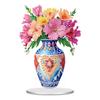 2D/Flat Flower Pot DIY Table Top Diamond Painting Ornament Kits Diamond Painting Desktop Ornaments Kit Bedroom Table Decoration
