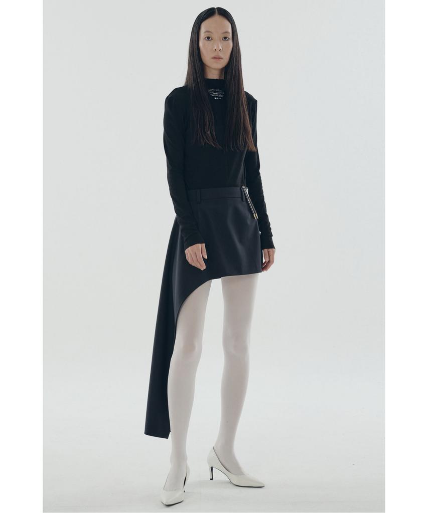 RECODE Asymmetric Draped Skirt_Rqkam25548Nyx