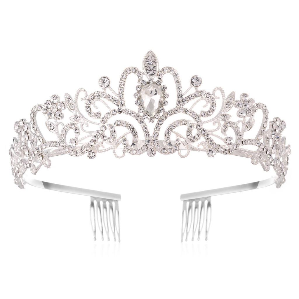 Birthday shoulder strap party crown tiara Birthday queen girl suit crown set