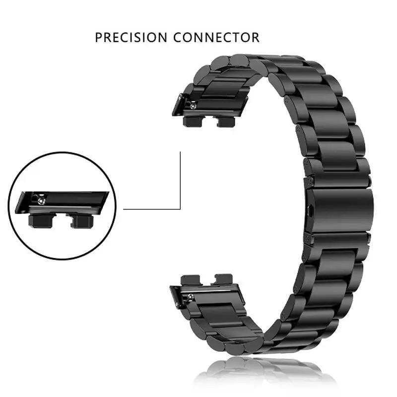 Металлический ремешок для Huawei Band 10 9 8 Умные часы Нержавеющая сталь Сменный браслет Наручный ремешок Для Huawei Band 8/9/10 Аксессуары
