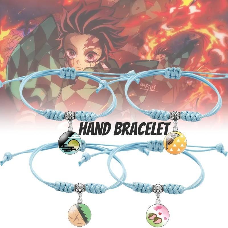 Потрясающий браслет с камнем времени «Клинок, рассекающий демонов» цвета «Озеро Голубое», дизайн аниме-персонажа