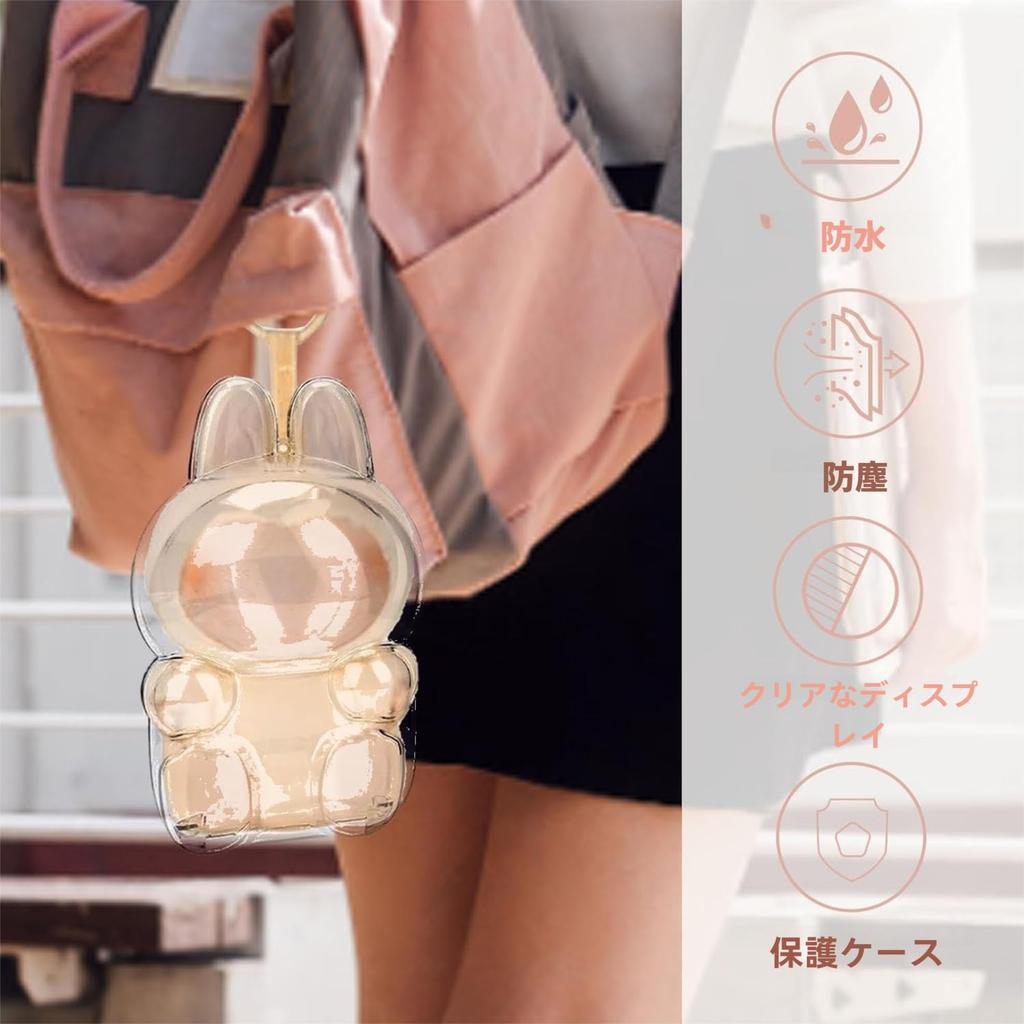 Set of 2 Clear Case Plush and Portable Storage Bags with Ample Space and 17cm Portable of Covers, Pouches, Dustproof, Waterproof, Stain-Resistant,