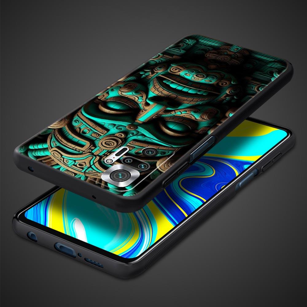 Vintage Totem Painting Phone Case Cover for Redmi 14C 10C Note 15 14 13 12 10 11 K40 Pro Plus 5G Shockproof Soft TPU Shell Bags