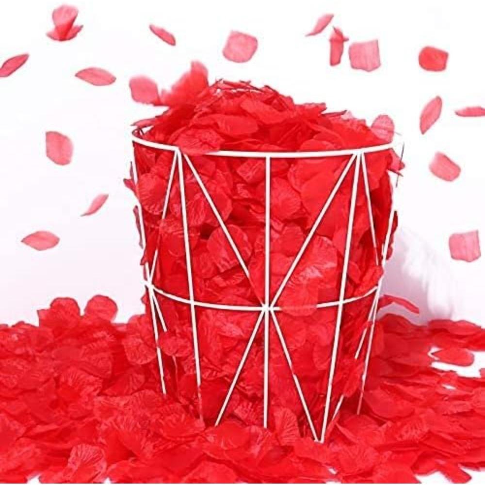1000 шт. лепестков роз из красного шелка, искусственные лепестки цветов для романтической ночи, вечеринки, свадьбы, Дня святого Валентина, цветочного украшения