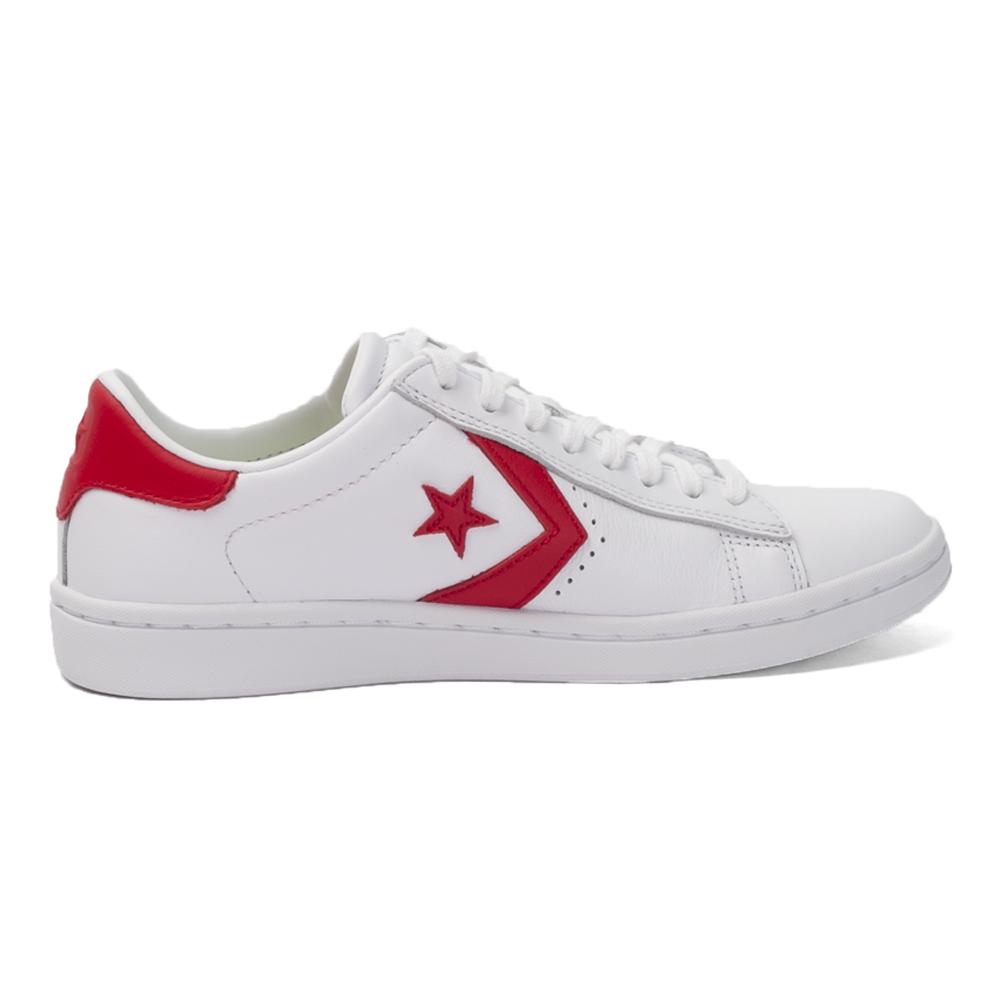 Converse Стиль жизни Удобные Нескользящие Прочные Низкие Кеды для скейтбординга Женские кроссовки Красный Белый 555933C
