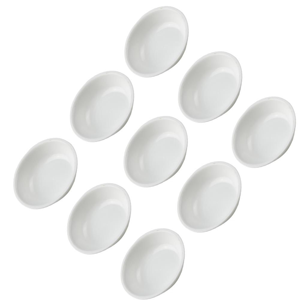Sauce Plate Ound Bowl Portable Seasoning Dish Soy Sauce Spice Bowl Vinegar Bowl White PP Plastic 40pcs Brand New