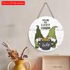 2D Flat 20*20cm1pc You Are My Lucky Charm Green Hat Old Elves Hidden Gold Scene Hanging Door Sign, St. Patrick's Day Welcome Party Mysterious Legend